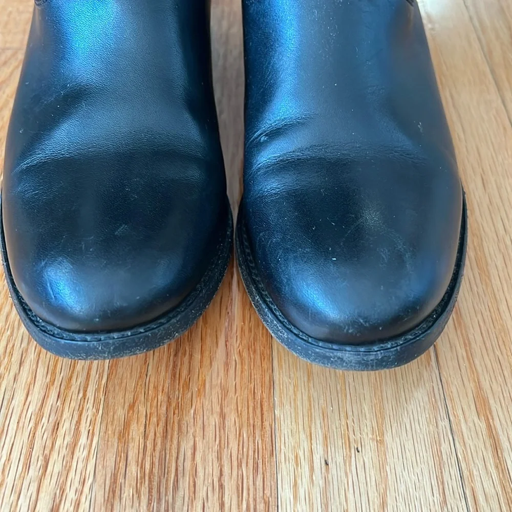 Frye Melissa Button Back Zip Black leather boots women size 6.5